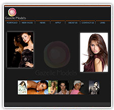 Gazelle Models website design