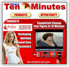 Change in Ten Minutes website design