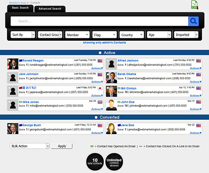 Contact Management Interface