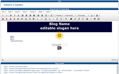 Editing a Blog Template