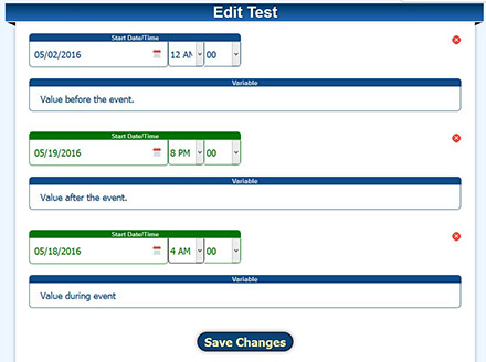 Scheduled Content Example