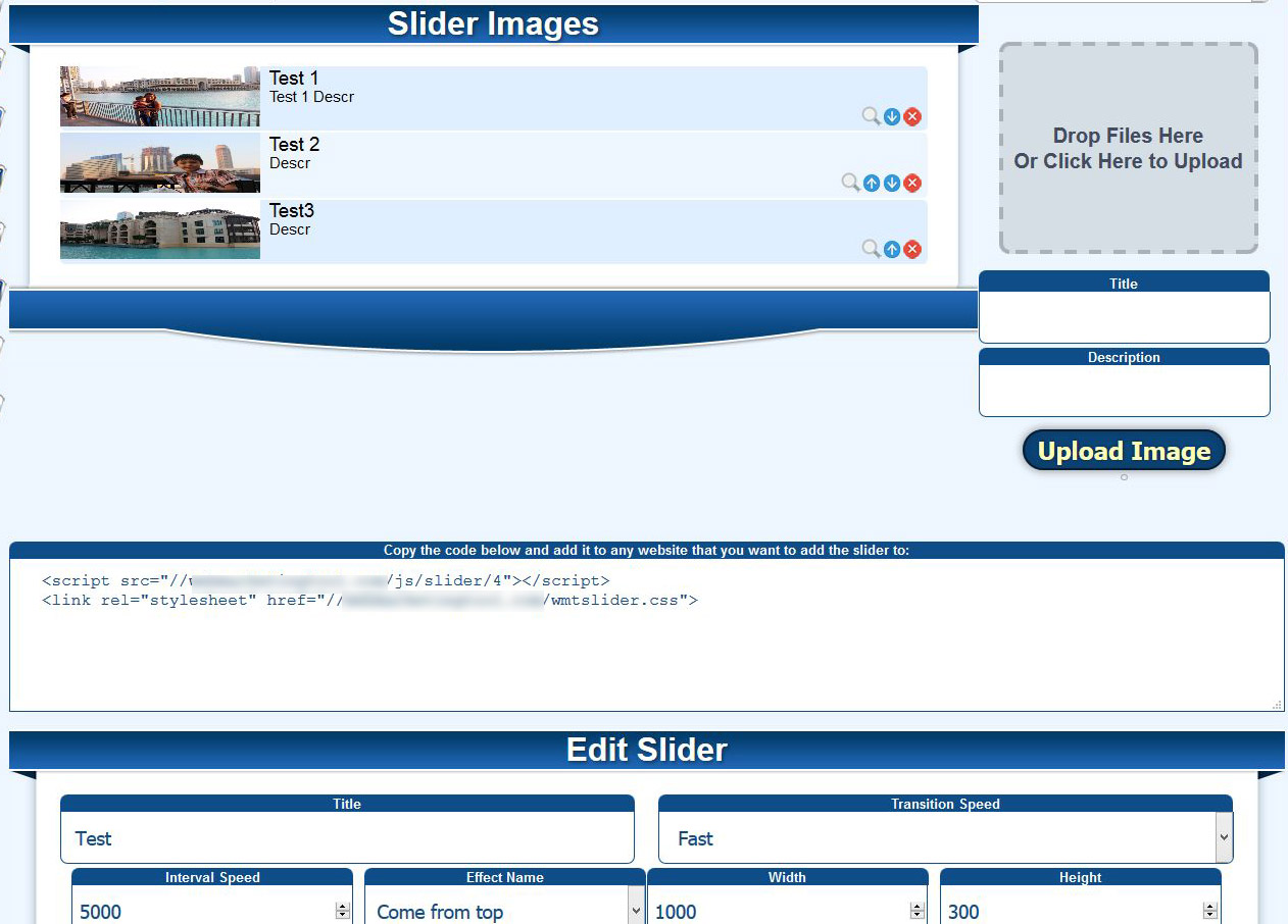 Image Slider Tool