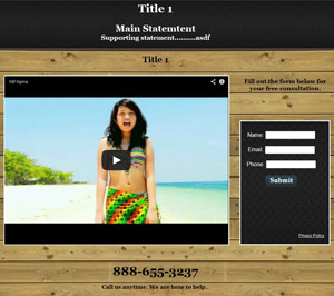 Video capture page wooden background