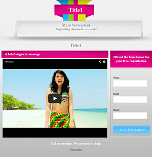 Editable Video Page
