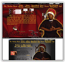Amore the King website design