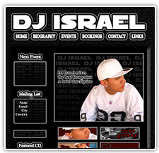 DJ Israel website design